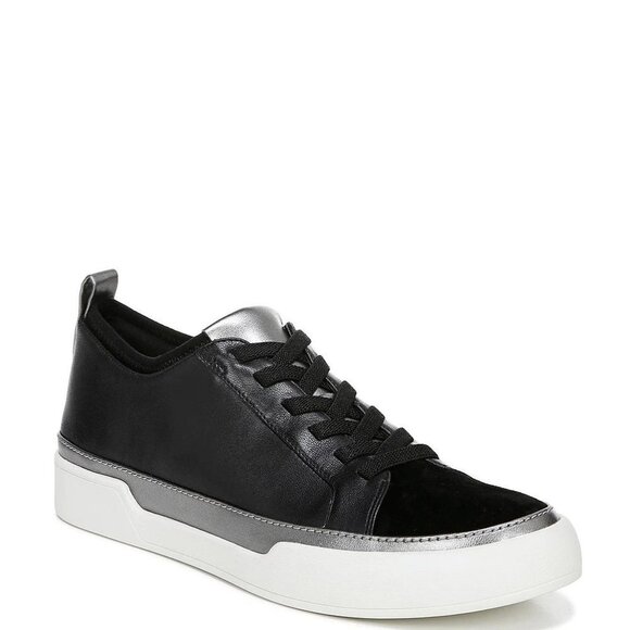 27 EDIT Shoes - 27 Edit | Valarie 100% Genuine Real Leather Upper Lace Up Sneaker Kicks Black 9M